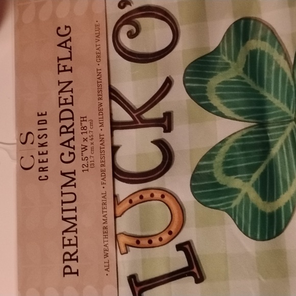 St Patrick's Day Luck of the Irish garden flag - Picture 2 of 2